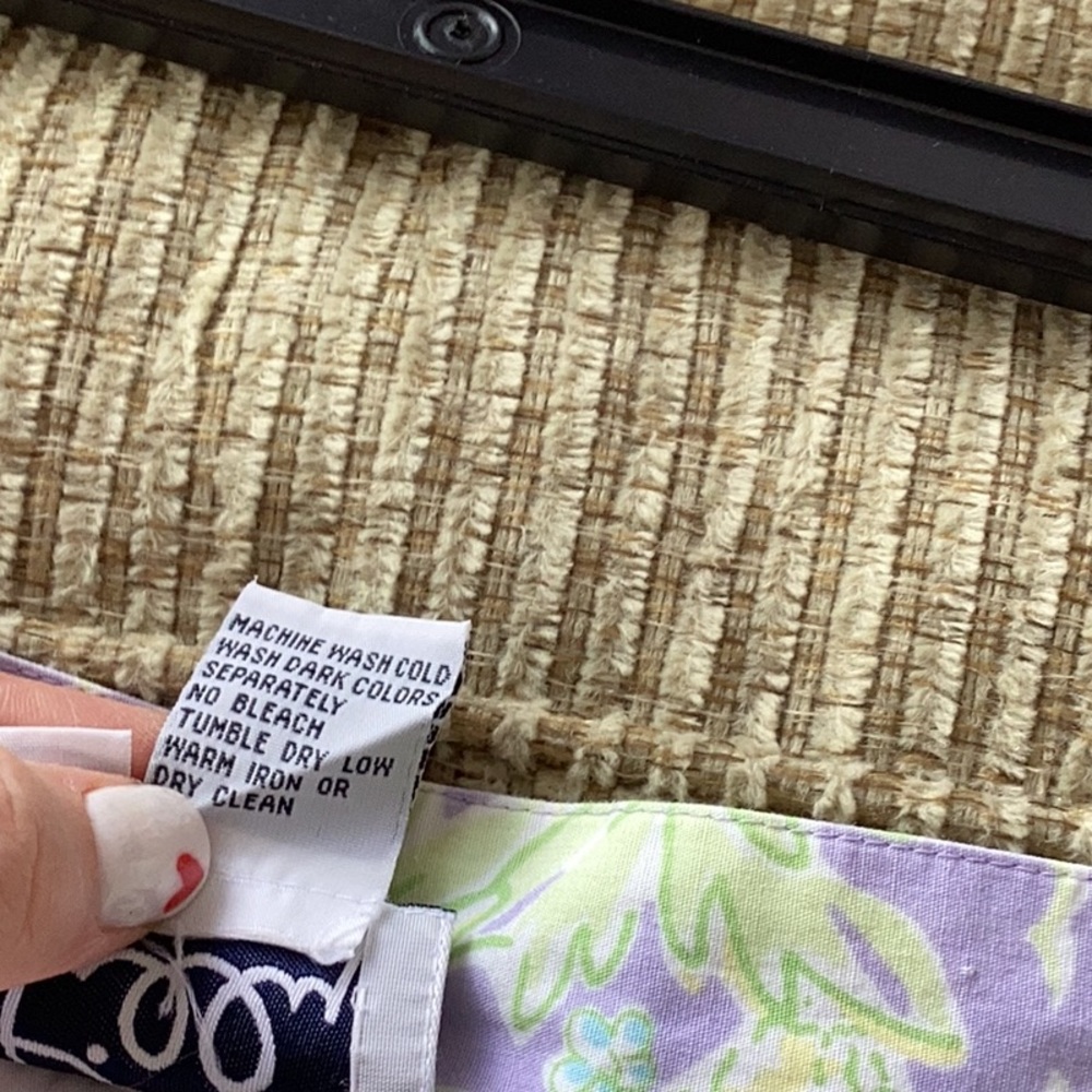 Vintage Lilly Pulitzer Lilac & Light Green Shorts Sz 12 - Picture 8 of 14